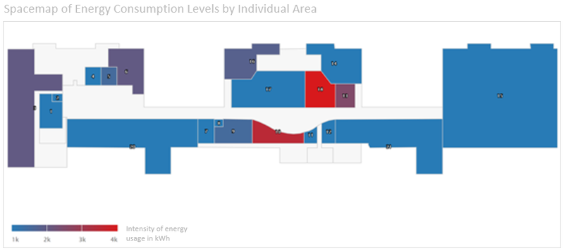 Spacemap of Energy Consumption Levels in Building